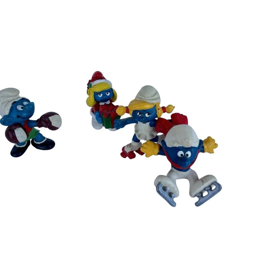 Smurfs Vintage Figure set of 8 Peyo Schleich Bully